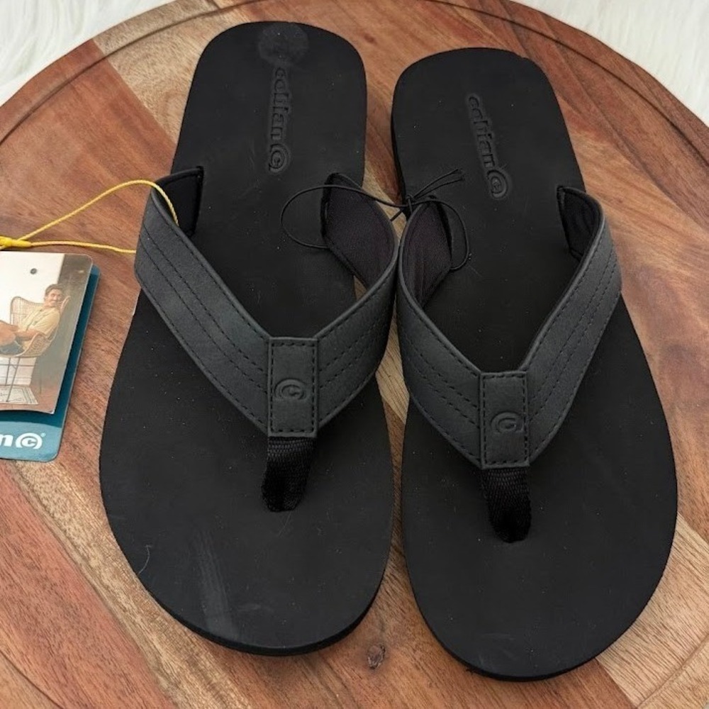 Cobian La Jolla Mens Black Comfort Thong Flip Flop Sandals Size 9 JOL25-001-09